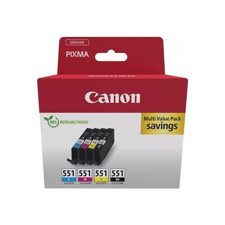 Canon CLI-551 BK/C/M/Y Ink Cartridge Multipack