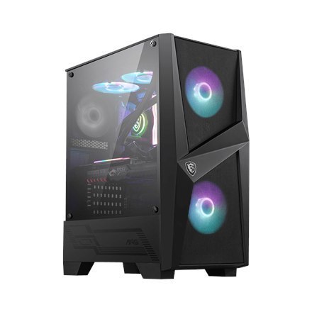 MSI MAG FORGE 100R PC Case, Mid-Tower, USB 3.2, Black MSI MSI MAG FORGE 100R Black ATX Power supply included No