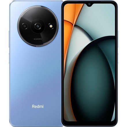 Smartfon Redmi A3 Star Blue z dużym ekranem IPS LCD 6.71", potężnym procesorem Mediatek Helio G36, 3 GB RAM oraz 64 GB pamięci w