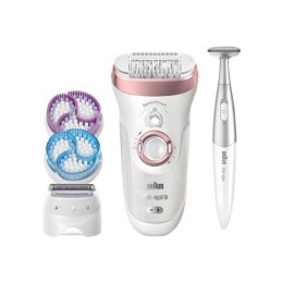 Braun Epilator | SES9-980 Silk-épil 9 SkinSpa | Operating time (max) 40 min | Number of power levels 2 | Wet & Dry | White/Pink