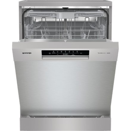 Gorenje | Zmywarka | GS643E90X | Wolnostojąca | Szerokość 59,9 cm | Liczba kompletów naczyń 16 | Liczba programów 6 | Klasa efek