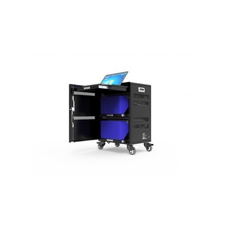 PORT CONNECT | Charging Cabinet 20 tablets + 1 Notebook | 1 sliding rack for 17'' notebook; Protection against overvoltage; 3 p