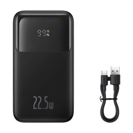 Powerbank z wyświetlaczem 20000mAh 22.5W + kabel USB-A / USB-C czarny