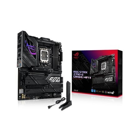 Asus | ROG STRIX Z790-E GAMING WIFI II | Rodzina procesorów Intel | Gniazdo procesora LGA1700 | DDR5 DIMM | Obsługiwane interfej