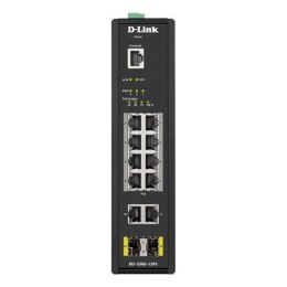 D-LINK DIS-200G-12PS Kierowany przełącznik przemysłowy L2 z 10 portami 10/100/1000Base-T oraz 2 portami 1000Base-X SFP D-Link |