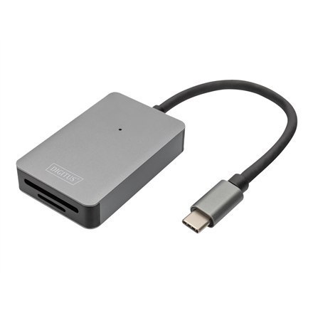 Czytnik kart pamięci Digitus | USB-C, 2-portowy, szybki | DA-70333