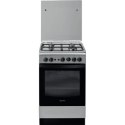 INDESIT Cooker | IS5G1PMX/E/1 | Hob type Gas | Oven type Gas | Stainless steel | Width 50 cm | Grilling | Depth 60 cm | 59 L