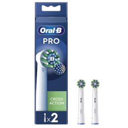 Oral-B | Replaceable toothbrush heads | EB50RX-2 Cross Action Pro | Heads | For adults | Number of brush heads included 2 | Whit