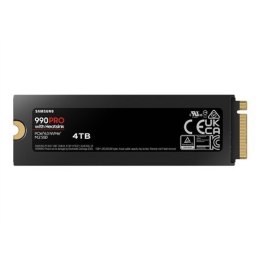 Samsung | 990 PRO z radiatorem | 4000 GB | Format SSD M.2 2280 | Interfejs SSD M.2 NVME | Prędkość odczytu 7450 MB/s | Prędkość