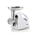 Tristar | VM-4210 Meat Grinder | White | 3 Stainless steel grinding plates, Aluminum grinder head, Aluminum hopper tray, Sausage