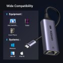 Adapter karta sieciowa Ethernet USB-C - RJ45 2.5G szary