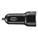 Ładowarka samochodowa 1xUSB-C 1xUSB-A 45W PD QC czarna