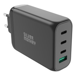 Ładowarka sieciowa GaN 130W 3x USB-C PD 1x USB-A 3.0 QC czarna