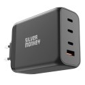 Mocna ładowarka GaN 200W 3xUSB-C PD USB-A QC 3.0 czarna