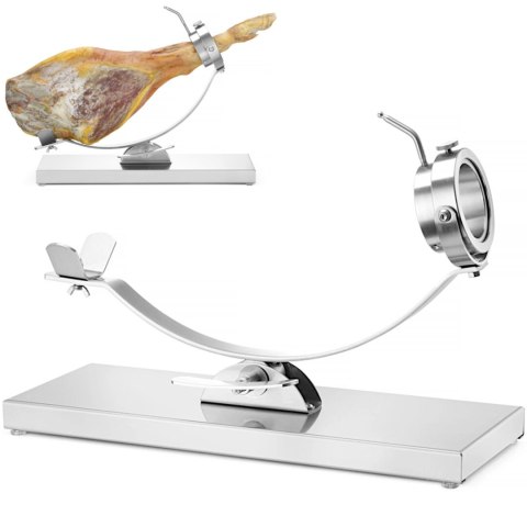 Stojak uchwyt do szynki dojrzewającej jamon serrano stalowy 595 x 215 x 300 mm