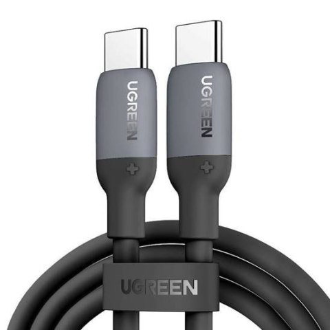 Kabel przewód silikonowy USB-C PD 60W 480Mbps 2m szary