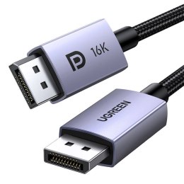 Kabel przewód DisplayPort 2.1 16K 3D Vision w oplocie 2m szary