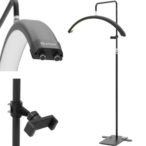 Lampa kosmetyczna do makijażu rzęs regulowana LED 3000 - 6000 K 40 W - czarna