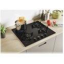 Candy CVW6BB Hob, Gas, Width 59,5 cm, 4 cooking zones, Mechanic control, Black