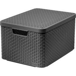 Curver Basket Box with lid L Gray Basket CURVER universal container