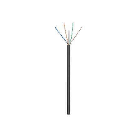 Kabel sieciowy Goobay Outdoor | CAT 6 U/UTP | AWG 24/1 | Długość kabla: 100 m | Czarny