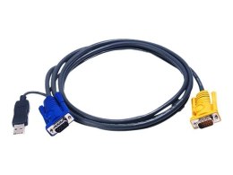 Kabel KVM Aten 3M USB z SPHD 3 w 1 i wbudowanym konwerterem PS/2 na USB | Aten