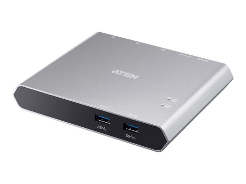 Aten | US3310-AT 2-portowy przełącznik dokujący USB-C z funkcją Power Pass-through