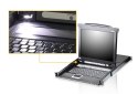 Aten | 8-Port PS/2-USB VGA 17" LCD KVM Switch with Daisy-Chain Port and USB Peripheral Support | CL5708M