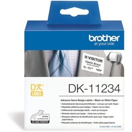 Brother | 11234 | Die cut labels | Thermal | Black on white | 60 x 86 mm