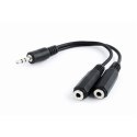 Cablexpert | Rozgałęźnik audio | Żeński | Mini-phone stereo 3,5 mm | Mini-phone stereo 3,5 mm | Czarny | 0,1 m