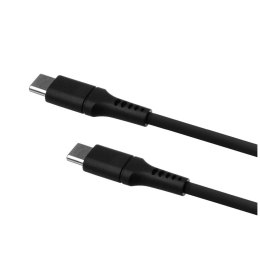 Fixed | Płynny kabel silikonowy USB-C/USB-C, 1.2m, 60W | FIXDLS-CC12-BK