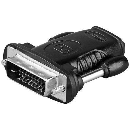 Adapter wideo Goobay | Cyfrowy DVI 24+1 pin | Męski | HDMI Typ A 19 pin | Żeński | 24 miesiące gwarancji