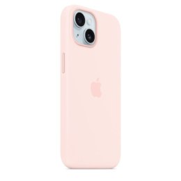 Apple | Silicone Case with MagSafe | Case with MagSafe | Apple | iPhone 15 | Silicone | Light Pink