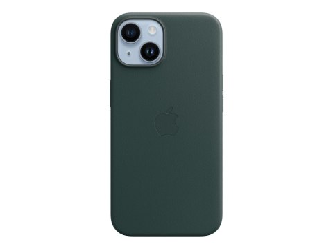 Apple iPhone 14 Leather Case with MagSafe - Forest Green | Apple