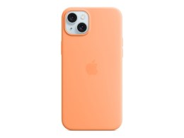 Apple iPhone 15 Plus Silicone Case with MagSafe - Orange Sorbet | Apple | iPhone 15 Plus Silicone Case with MagSafe | Case with