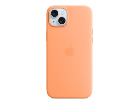 Apple iPhone 15 Plus Silicone Case with MagSafe - Orange Sorbet | Apple | iPhone 15 Plus Silicone Case with MagSafe | Case with