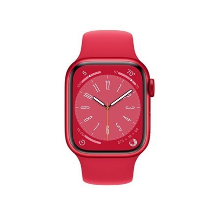 Apple Watch | Series 8 (GPS + Cellular) | Smart watch | Aerospace-grade aluminium alloy | 41 mm | Red | Apple Pay | 4G | Water-r