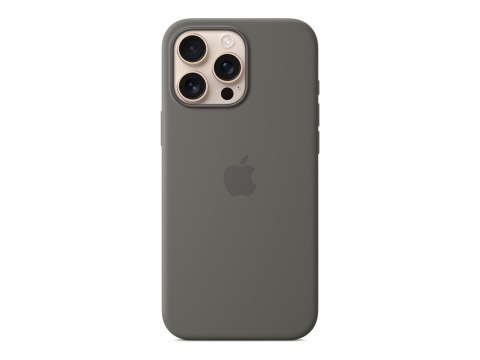 Apple iPhone 16 Pro Max Silicone Case with MagSafe - Stone Gray | Apple