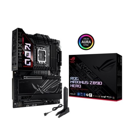 Asus ROG MAXIMUS Z890 HERO | Processor family Intel | Processor socket LGA1851 | DDR5 | Supported hard disk drive interfaces M.2