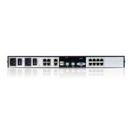 Aten | 1-Local/1-Remote Access 8-Port Cat 5 KVM over IP Switch with Virtual Media (1920 x 1200) | KN1108VA-AX-G