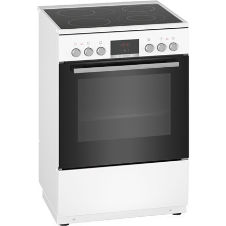 Bosch | Cooker | HKR39A220U | Hob type Vitroceramic | Oven type Electric | White | Width 60 cm | Electronic ignition | Grilling