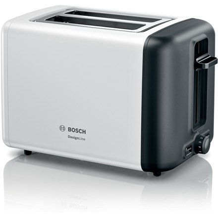 Bosch | TAT3P421 | DesignLine Compact Toaster | Power 970 W | Number of slots 2 | Housing material Stainless steel | White