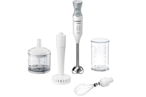 Bosch Blender ErgoMixx MSM66155 Hand Blender, 600 W, Number of speeds 12, Turbo mode, White/Stainless steel