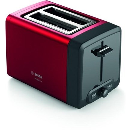 Bosch TAT4P424 DesignLine Toaster, 970 W, 2 slots, Red Bosch | TAT4P424 | DesignLine Toaster | Power 970 W | Number of slots 2 |