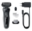 Braun Shaver 51-W1600s	 Operating time (max) 50 min Wet & Dry Black/White