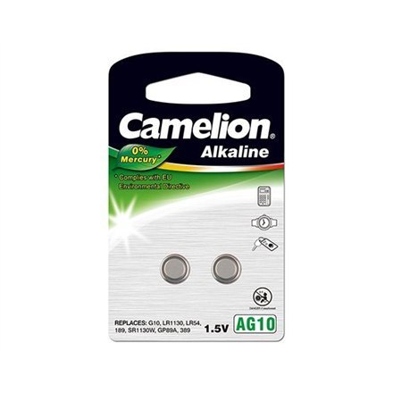 Camelion | AG10/LR54/LR1130/389 | Alkaliczna bateria guzikowa | 2 szt.