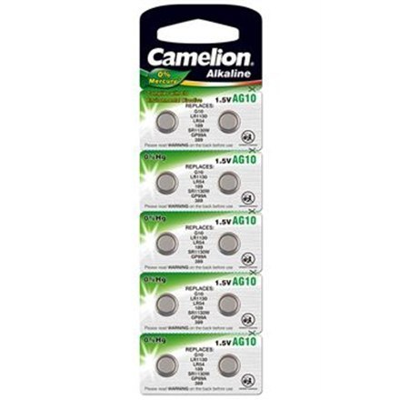 Camelion | AG10/LR54/LR1130/389 | Bateria Przyciskowa Alkaline | 10 szt.