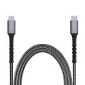 Fixed | Armor Cable USB-C/USB-C, 1.2 m, 240W | FIXDA-CC12-GR