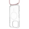 Fixed | MagPure Neck | Back Cover with Lanyard | Apple | iPhone 16 Pro | TPU | Clear, Pink