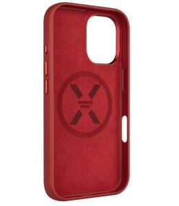 Fixed MagLeather | Back cover | Apple | iPhone 16 | Leather | Red